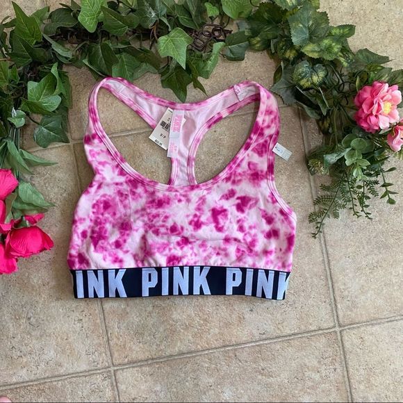 Pink Victoria Secret Pink Crop Sports Bra - Picture 2 of 10